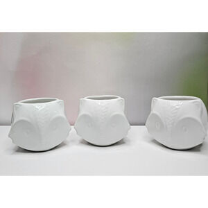 Martha Stewart  Lot of 3Figural Mugs Woodland Creatures Owl  NWT